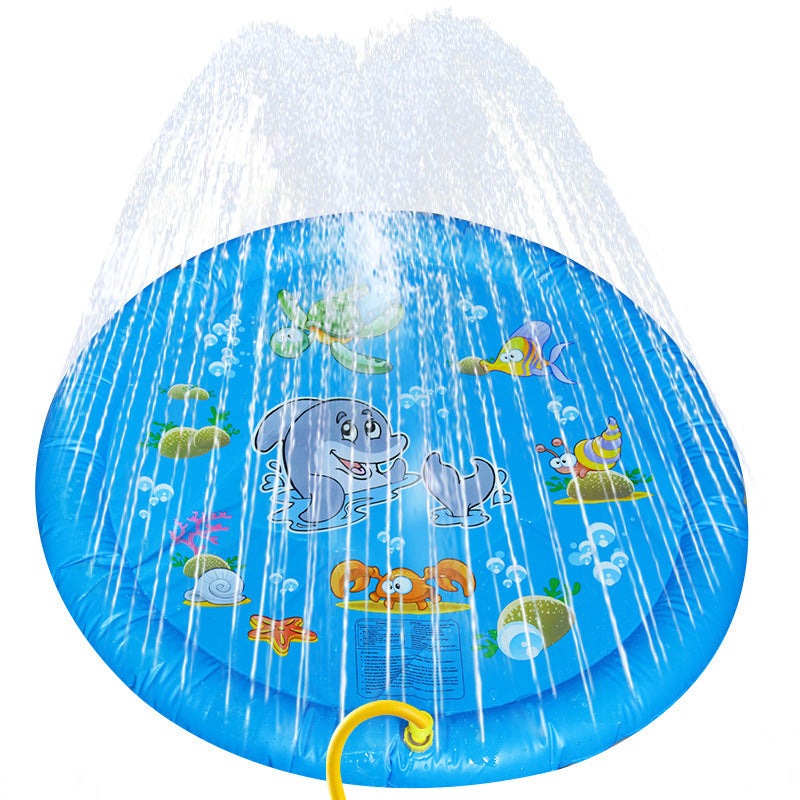 Luxury Pet Water Spray Splash Pad for Kids & Pets🐾 Pet Dog Pool Summer Outdoor Water Toys Gifting By Julia M Blue 96cm