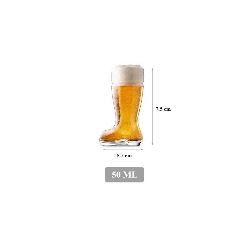 50ml Lead-Free Glass Beer Mug - Barware Gift ๐บ drinkware Gifting By Julia M