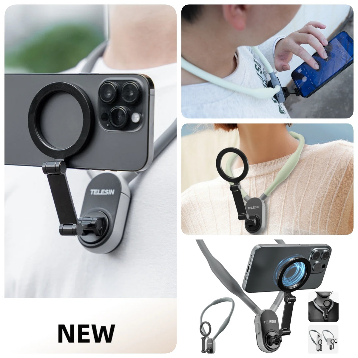 Elegant Magnetic Neck Mount for Effortless Phone Handling Phone Neck Hanging Bracket Gifting By Julia M