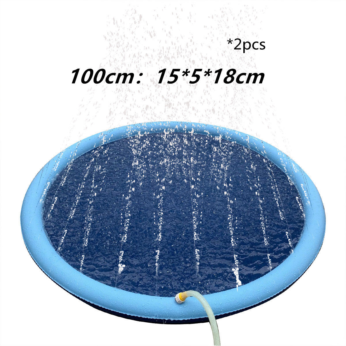 Luxury Pet Water Spray Splash Pad for Kids & Pets🐾 Pet Dog Pool Summer Outdoor Water Toys Gifting By Julia M Blue100cm2pcs