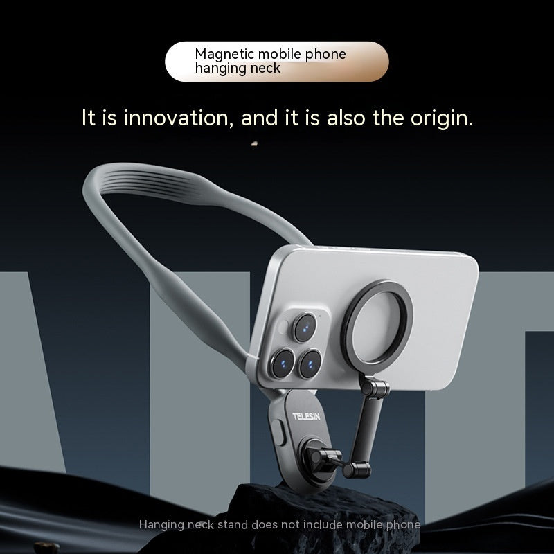 Elegant Magnetic Neck Mount for Effortless Phone Handling Phone Neck Hanging Bracket Gifting By Julia M
