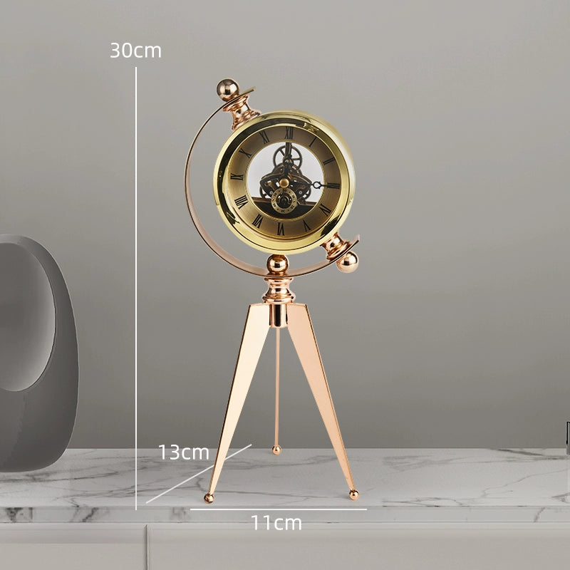 Crystal Art Ornaments Living Room Desk Earth Instrument Gifting By Julia M 123087 high-grade metal clock