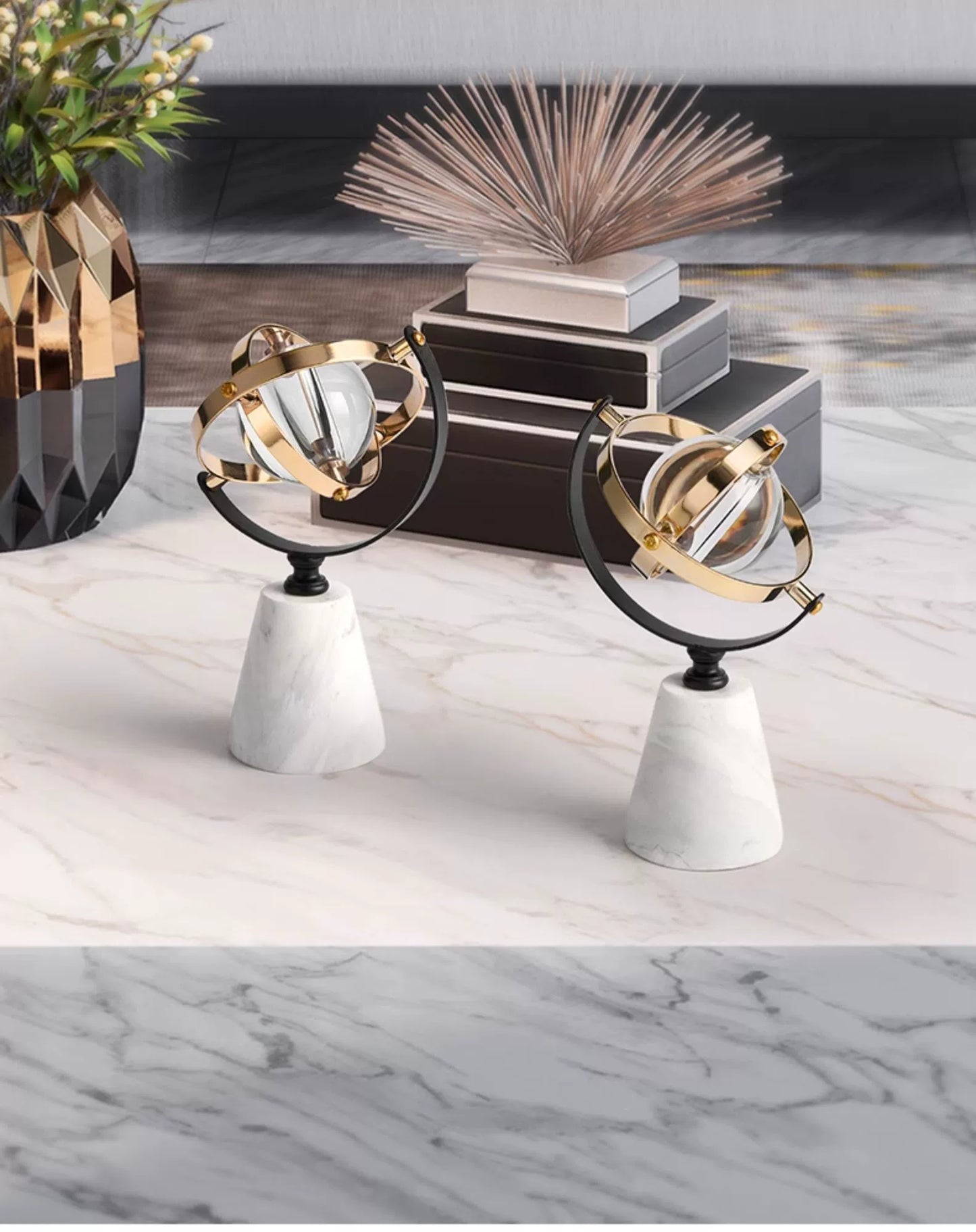 Crystal Art Ornaments Living Room Desk Earth Instrument Gifting By Julia M