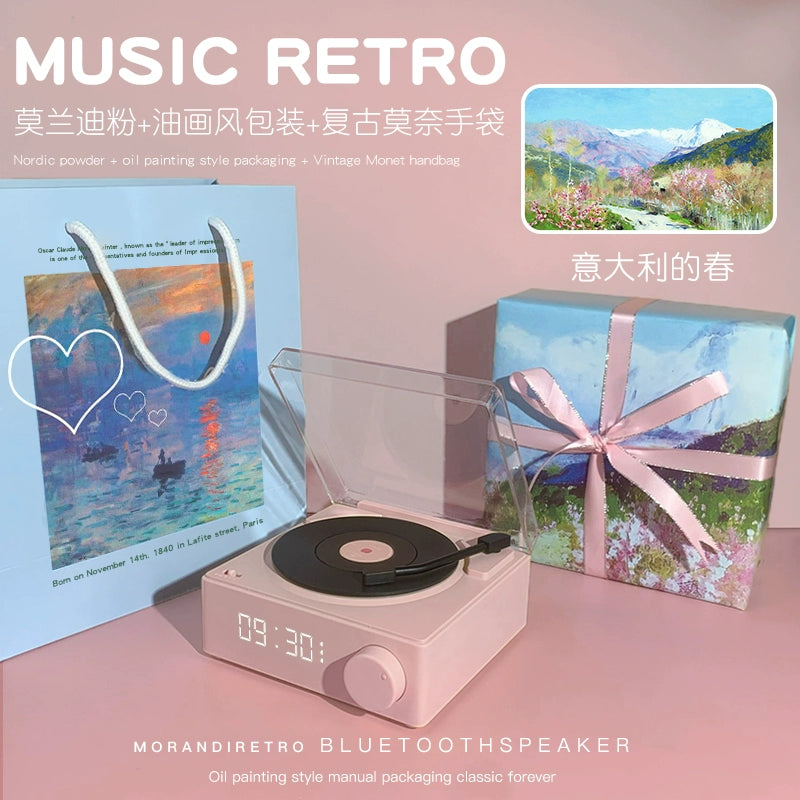 Gift for Girlfriend Niche Style Fancy Graduate Day gifting by julia m Morandi powder + Retro oil painting wind handmade packaging(Monet Retro Handbag)