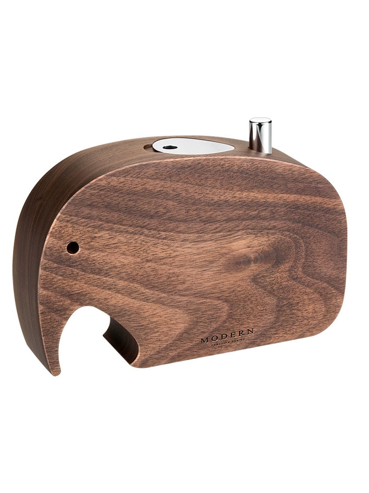 Walnut Elephant Toothpick Box - Modern Light Luxury Decor Solid Wood Elephant Toothpick Box gifting by julia m