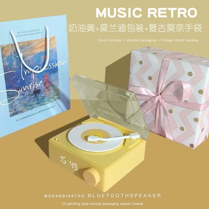 Gift for Girlfriend Niche Style Fancy Graduate Day gifting by julia m Cream yellow + Morandi handmade packaging(Monet Retro Handbag)