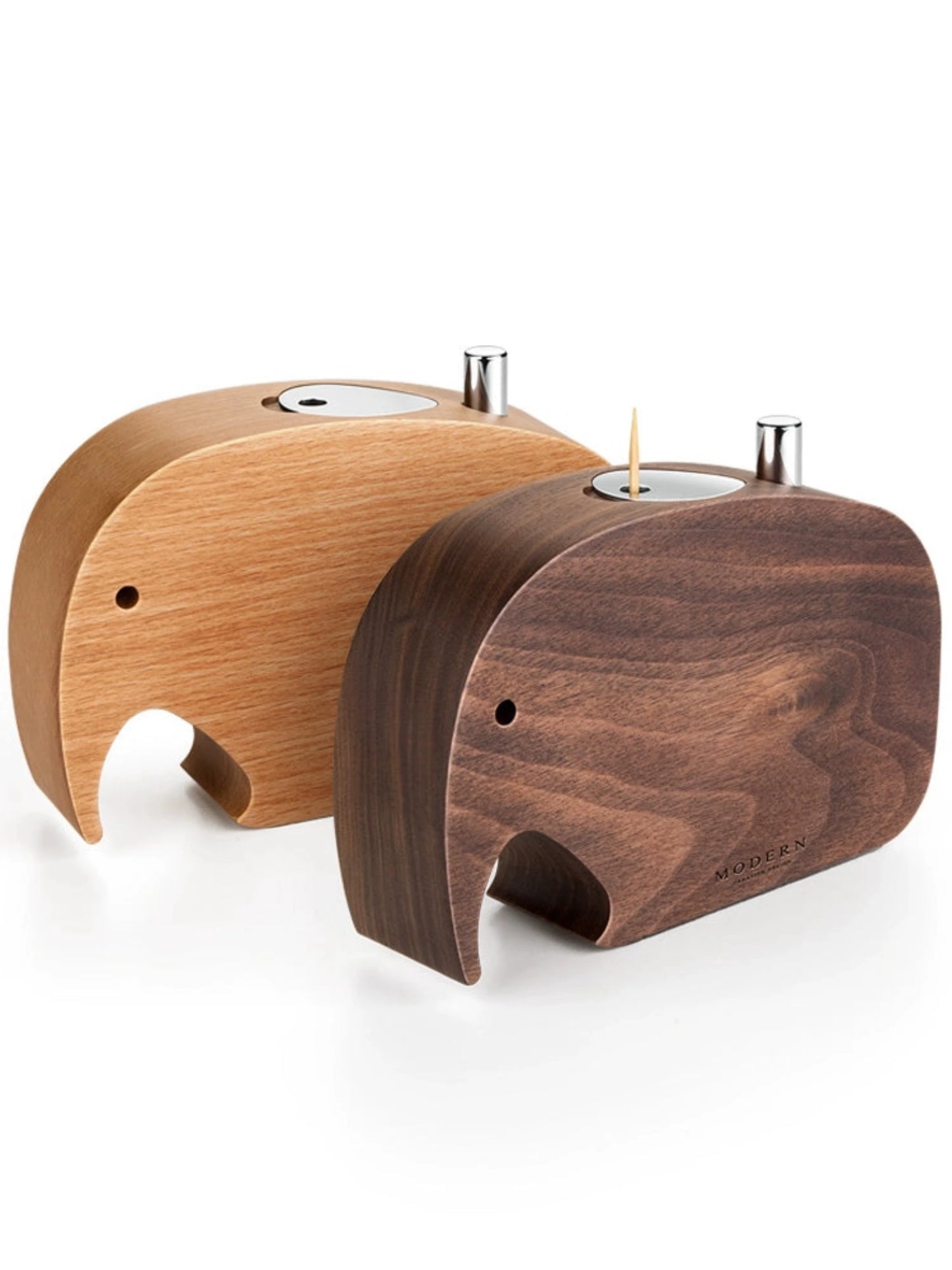 Walnut Elephant Toothpick Box - Modern Light Luxury Decor Solid Wood Elephant Toothpick Box gifting by julia m
