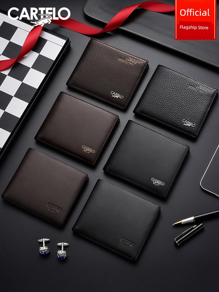 Men Genuine Leather Gift Wallet for Husband Valentine's Day gifting by julia m