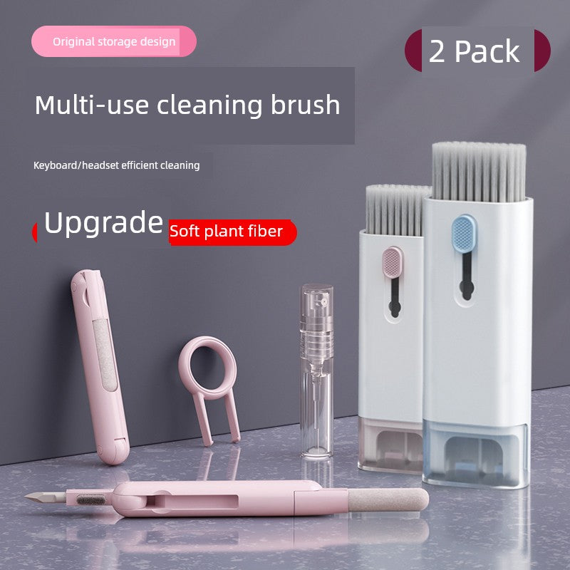 Computer Soft Brush Gap Headset Cleaning Pen Keyboard Gifting By Julia M 升级款2件装⭐【蓝白+粉白】(超软植纤维)