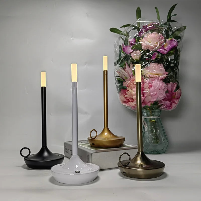 Table lamp for bedroom Rechargeable Wireless touch lamp Camping candle Creative lamp rechargeable USB-C desk lamp gifting by julia m