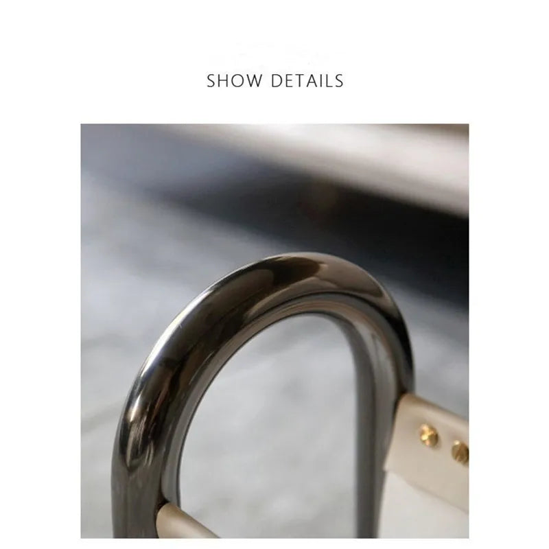Modern Luxury Metal Leather Magazine Rack Bookshelf Home Decoration Ornaments Bookshelf Model Division Housewarming Gift Gifting By Julia M