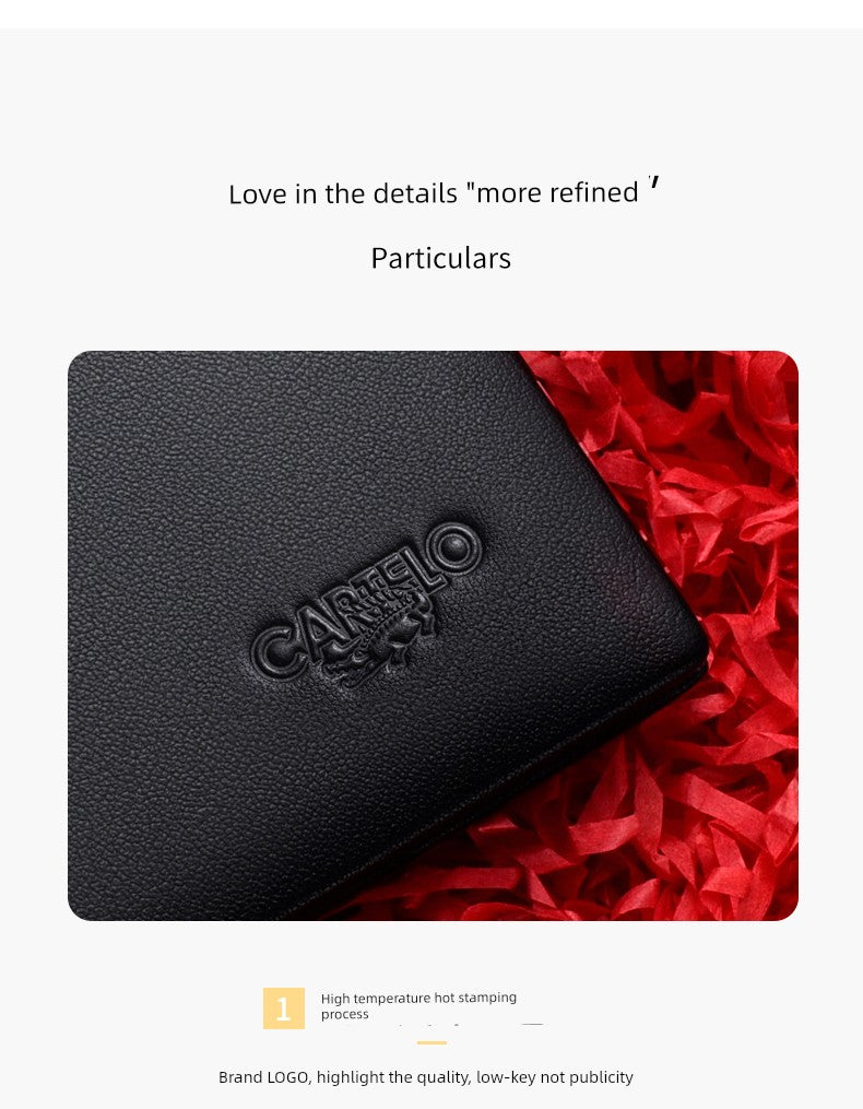 Men Genuine Leather Gift Wallet for Husband Valentine's Day gifting by julia m