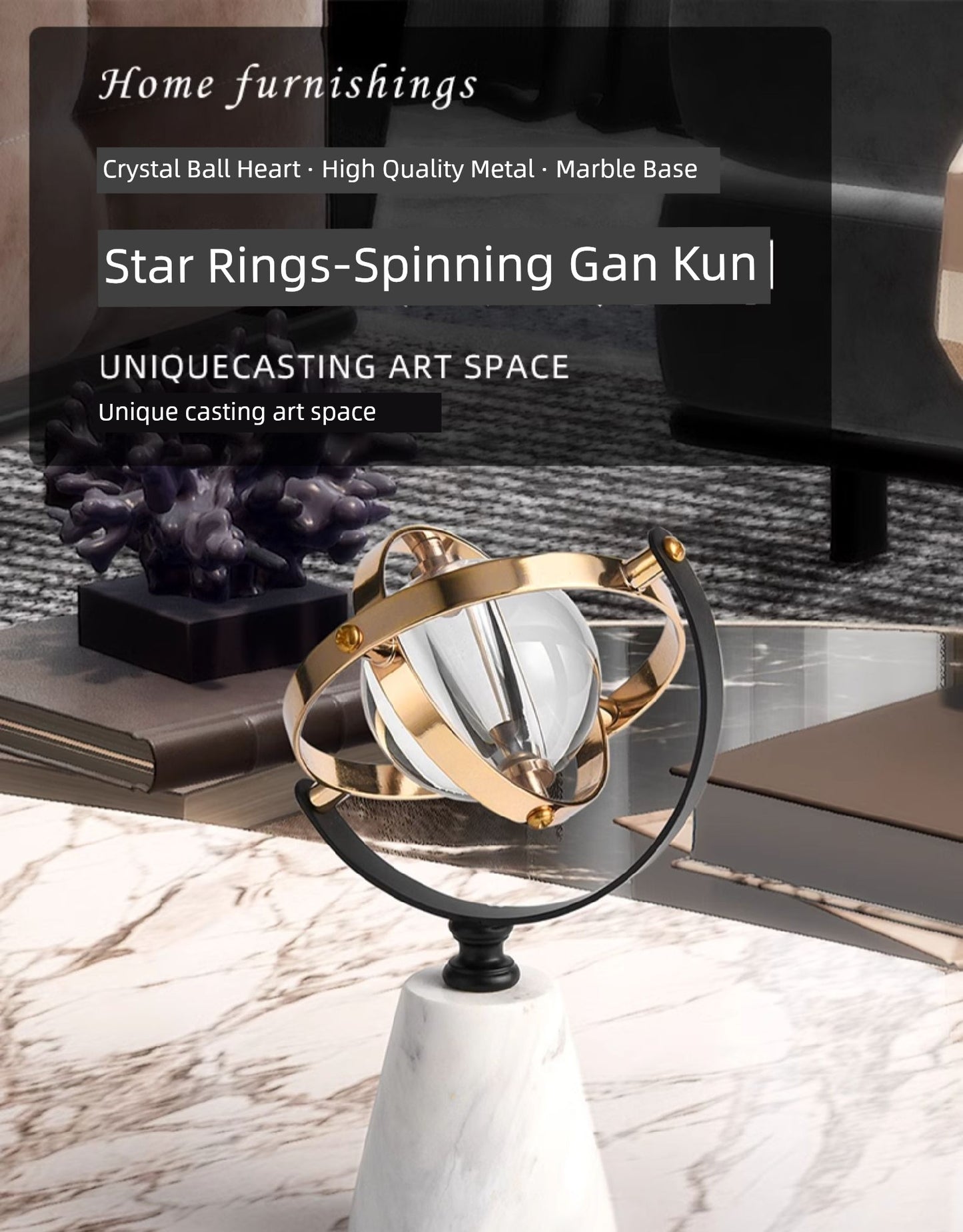 Crystal Art Ornaments Living Room Desk Earth Instrument Gifting By Julia M