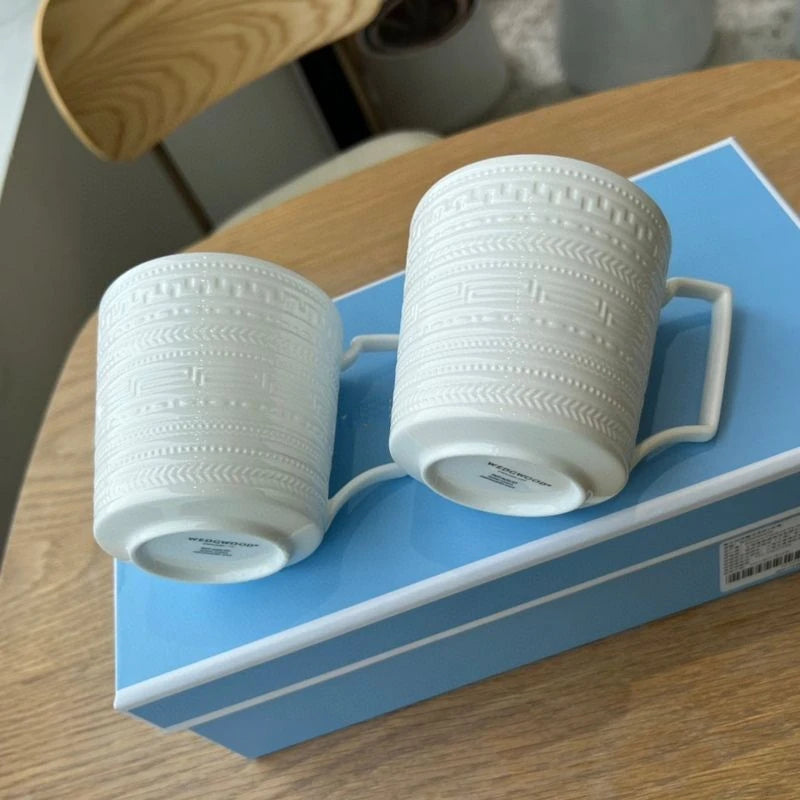 Elegant Bone China Mug Set with Gift Box - Noble Live Relief Series mug tumbler set gifting by julia m