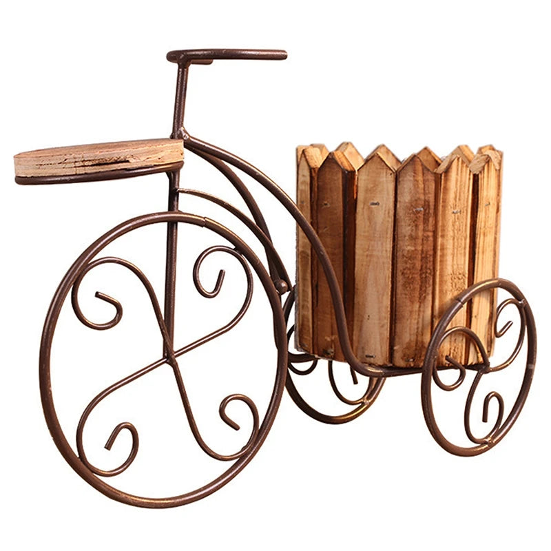 Desktop Planter Garden Pot Garden Supplies Home Decoration European Wrought Iron Bicycle Flower Stand Flower Pot Craft Gifting By Julia M