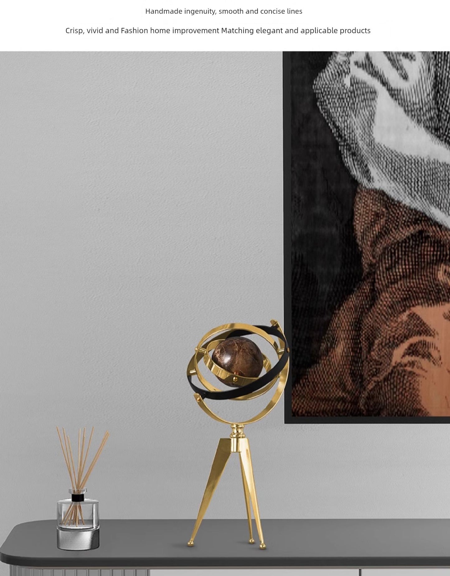Crystal Art Ornaments Living Room Desk Earth Instrument Gifting By Julia M