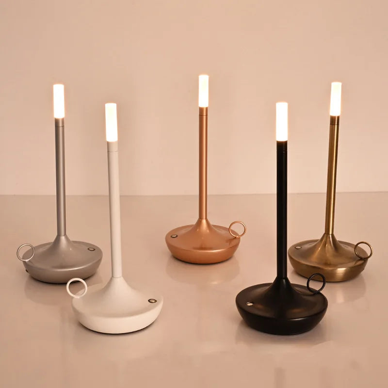 Table lamp for bedroom Rechargeable Wireless touch lamp Camping candle Creative lamp rechargeable USB-C desk lamp gifting by julia m