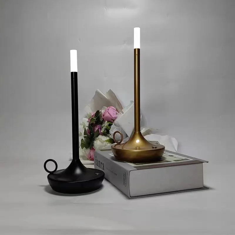 Table lamp for bedroom Rechargeable Wireless touch lamp Camping candle Creative lamp rechargeable USB-C desk lamp gifting by julia m