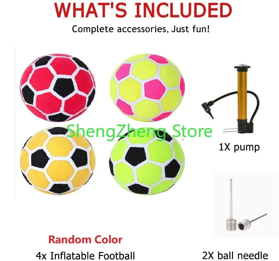 7-Piece Inflatable Sticky Soccer Ball Set for Outdoor Training and Games gifting by julia m Random Color Random Color