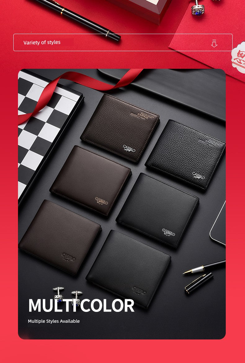 Men Genuine Leather Gift Wallet for Husband Valentine's Day gifting by julia m