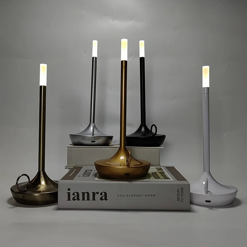 Table lamp for bedroom Rechargeable Wireless touch lamp Camping candle Creative lamp rechargeable USB-C desk lamp gifting by julia m
