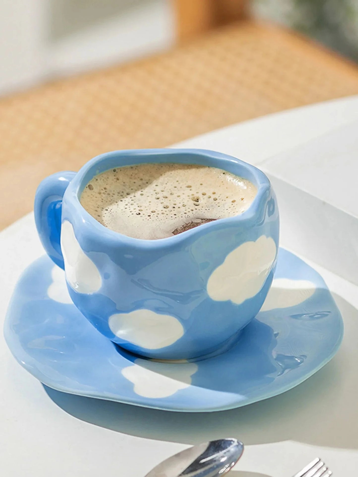 Hand-Painted Flower Ceramic Coffee Cup Set ๐ธ hand painted coffee cup gifting by julia m