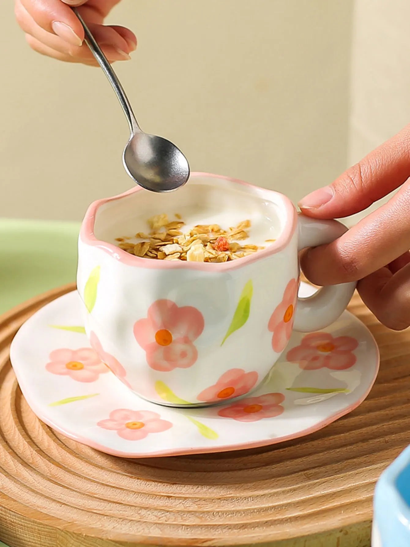 Hand-Painted Flower Ceramic Coffee Cup Set ๐ธ hand painted coffee cup gifting by julia m