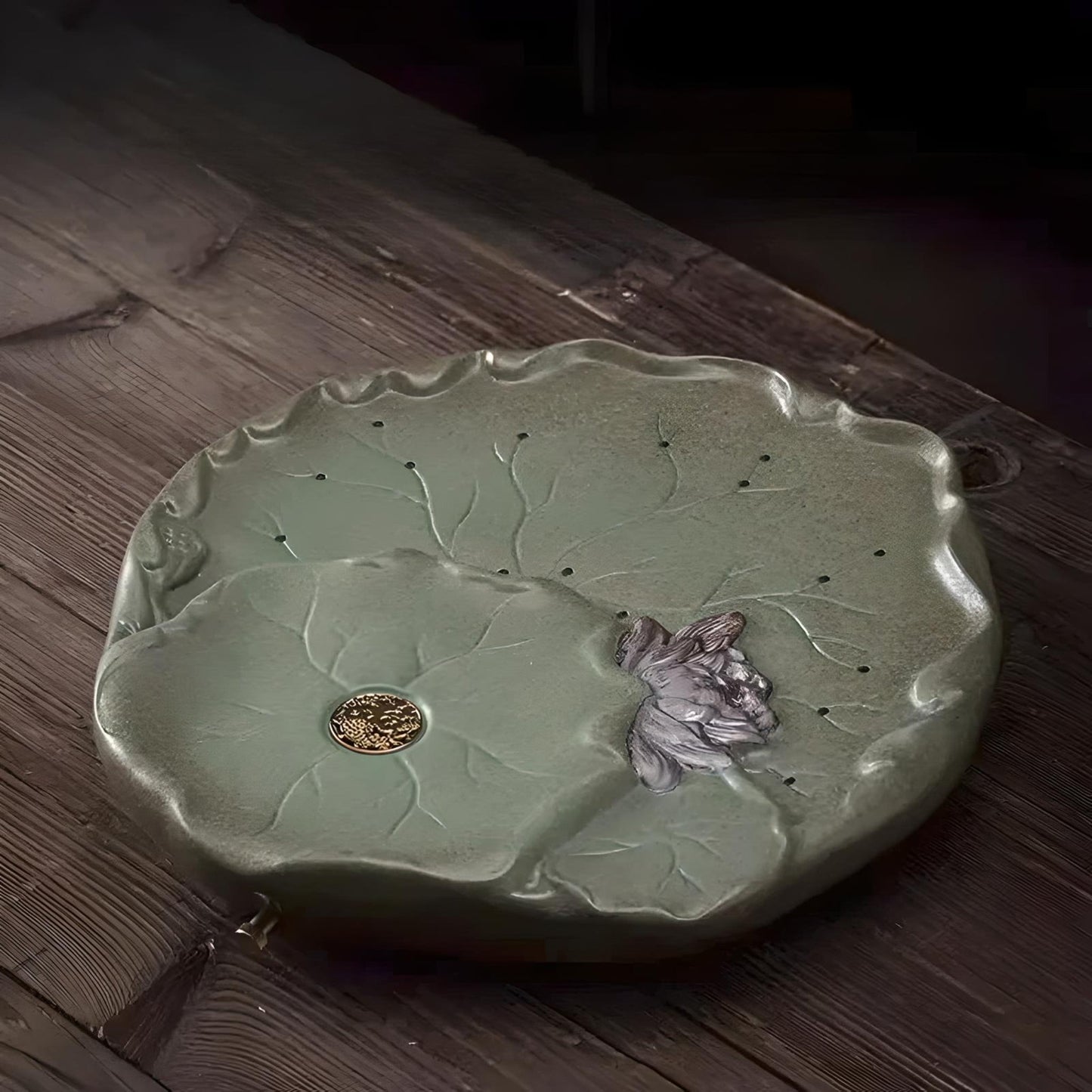 Lotus Tea Set with Drainage Tray creativity tea tray Gifting By Julia M tea tray 04