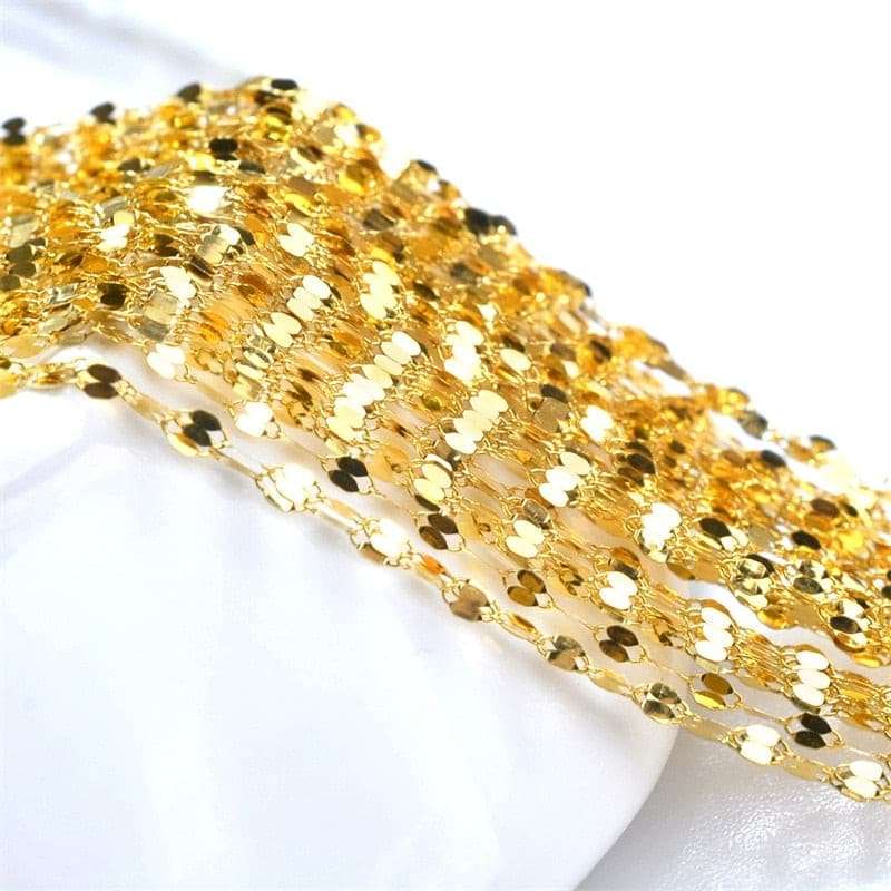 18K Gold Chain Necklace - Certified Fine Jewelry Necklaces gifting by julia m real 18K yellow gold China 45cm|45cm about 0.3g