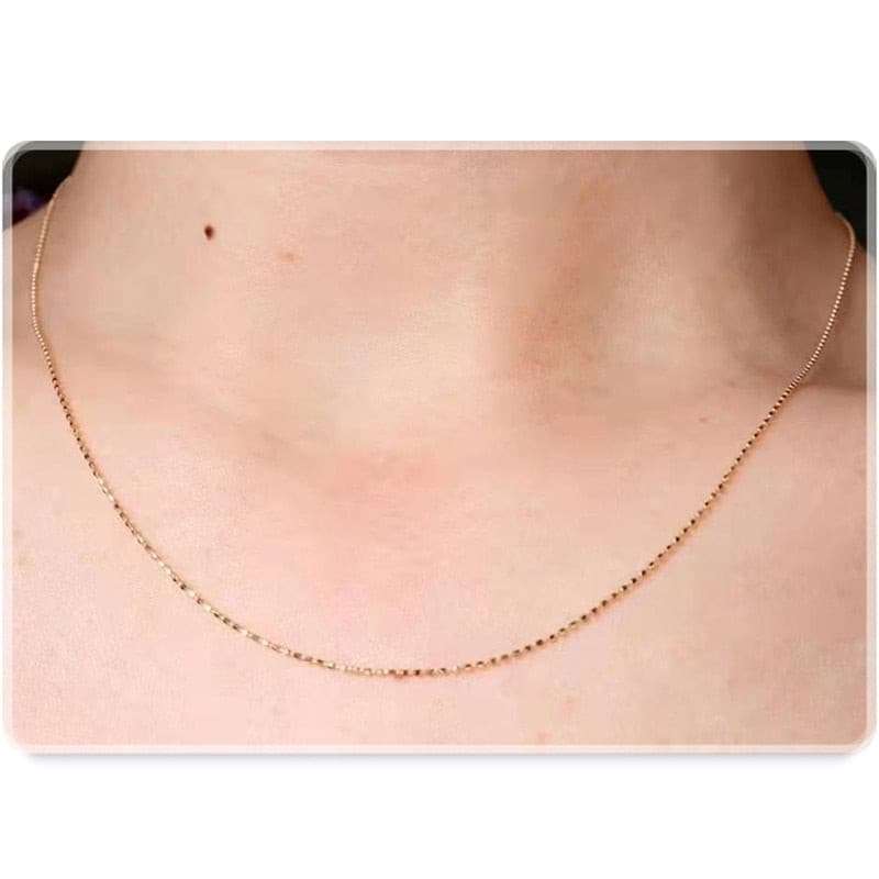 18K Gold Shimmering Needle Beads Chain Necklace Necklaces gifting by julia m