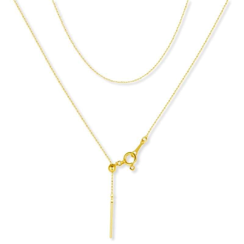 18K Gold Shimmering Needle Beads Chain Necklace Necklaces gifting by julia m Default Title