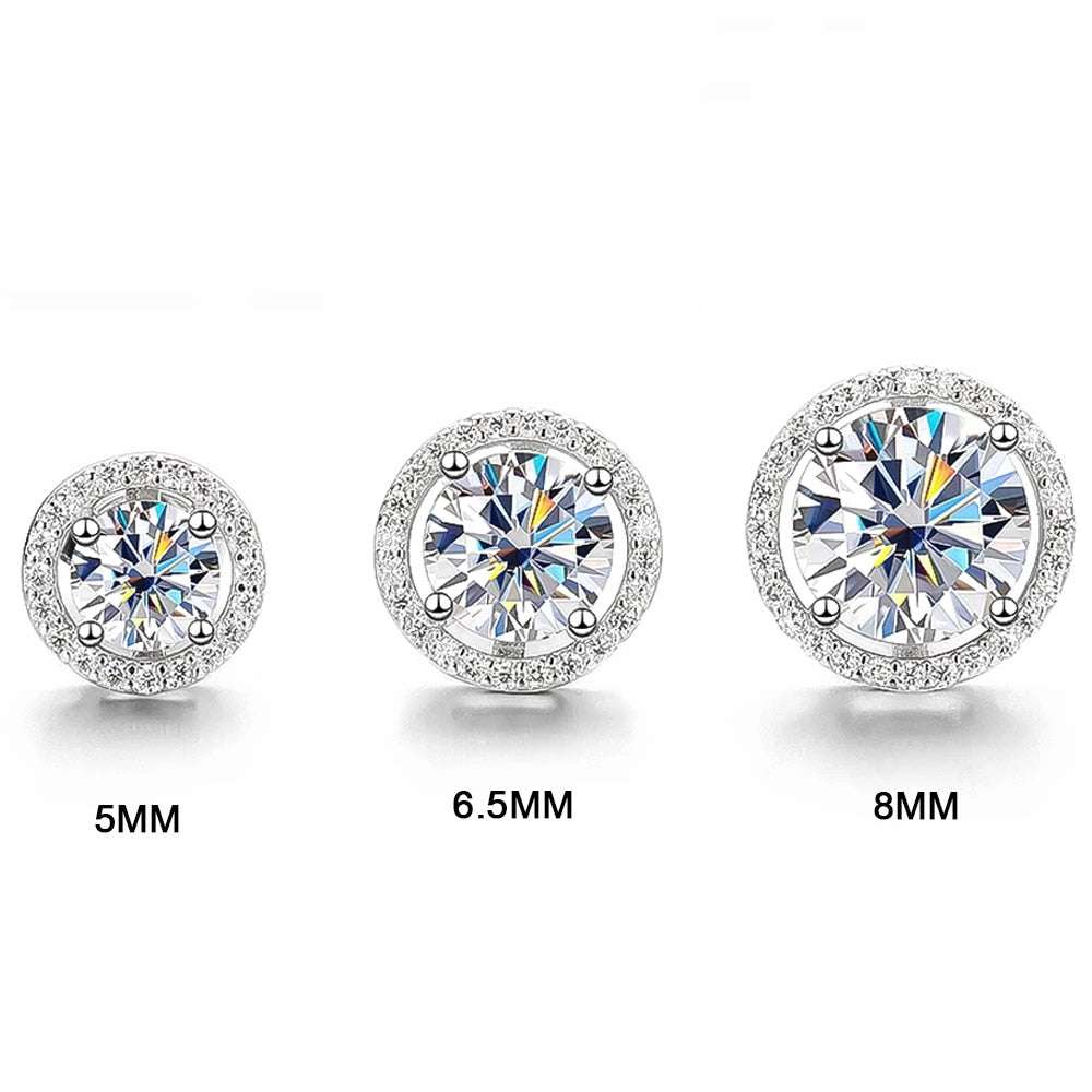 2 Carat Real Moissanite Stud Earrings Earrings gifting by julia m