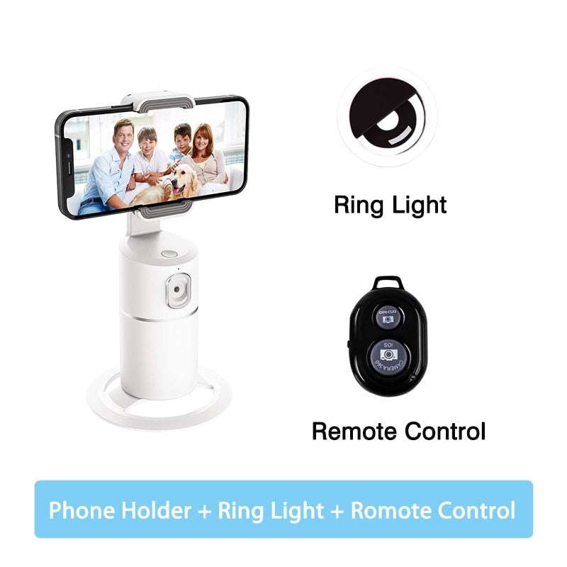 360° Rotation Tripod Mount Smart Phone Tracking Mobile Phone & Tablet Tripods & Monopods gifting by julia m China White-Lamp-R