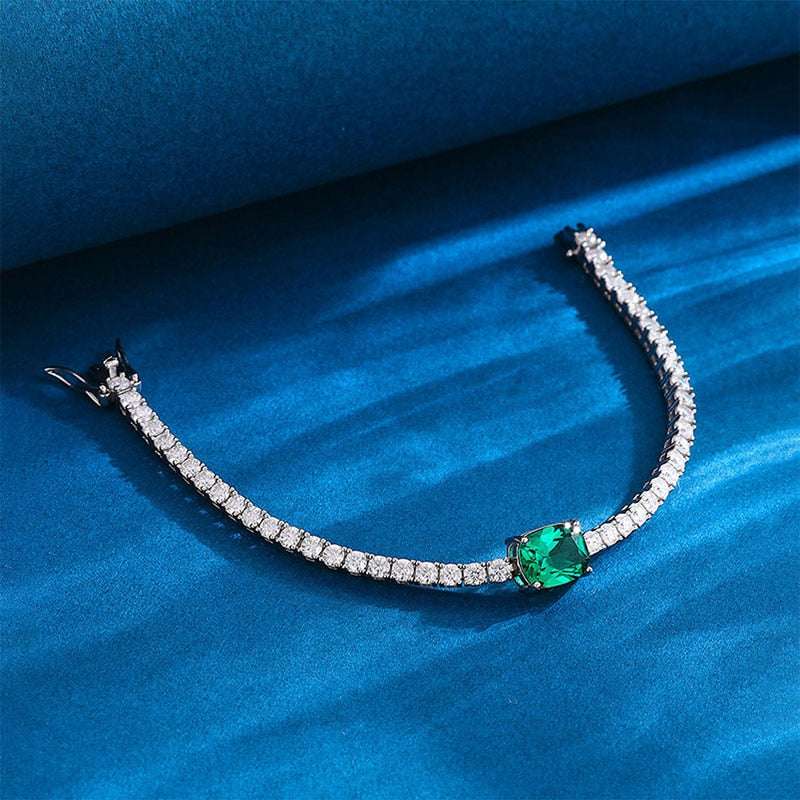 4ct Real Moissanite Tennis Bracelet on Emerald Cut Stone Bracelets gifting by julia m