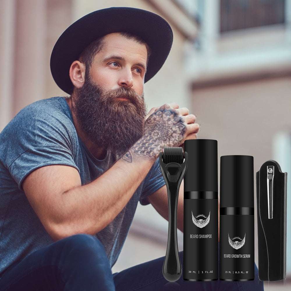 4Pc Beard Growth Set grooming kit gifting by julia m