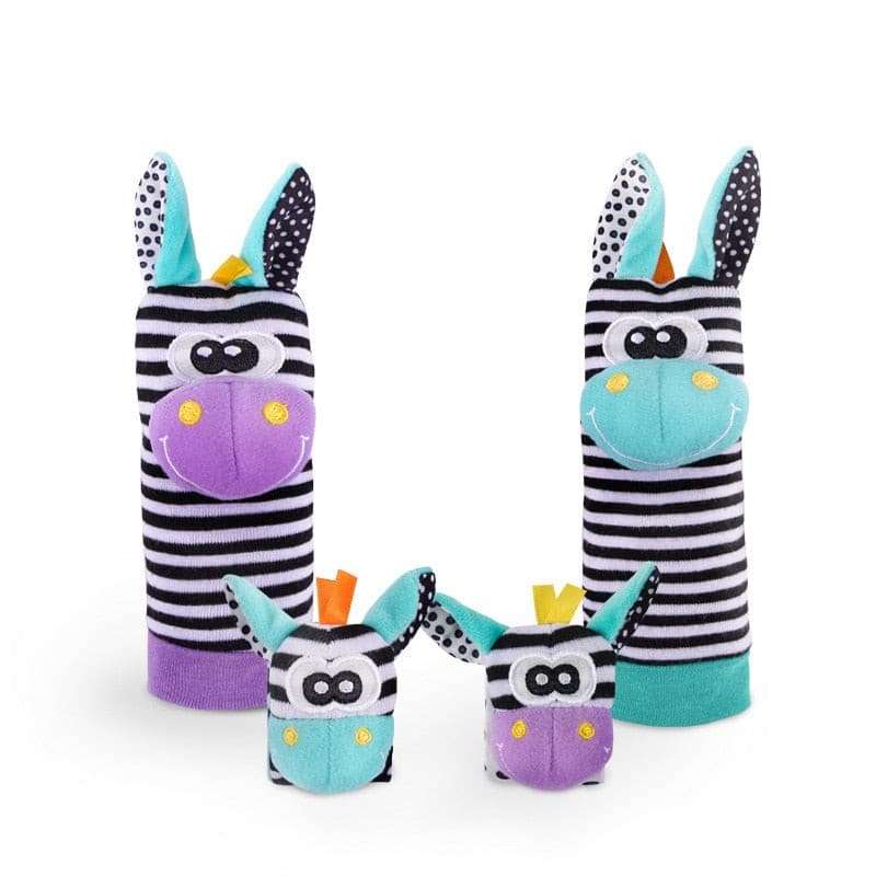 4PCS/SET Stuffed Animals Baby Rattle Toys Stuffed Animals Baby Rattle T Gifting By Julia M