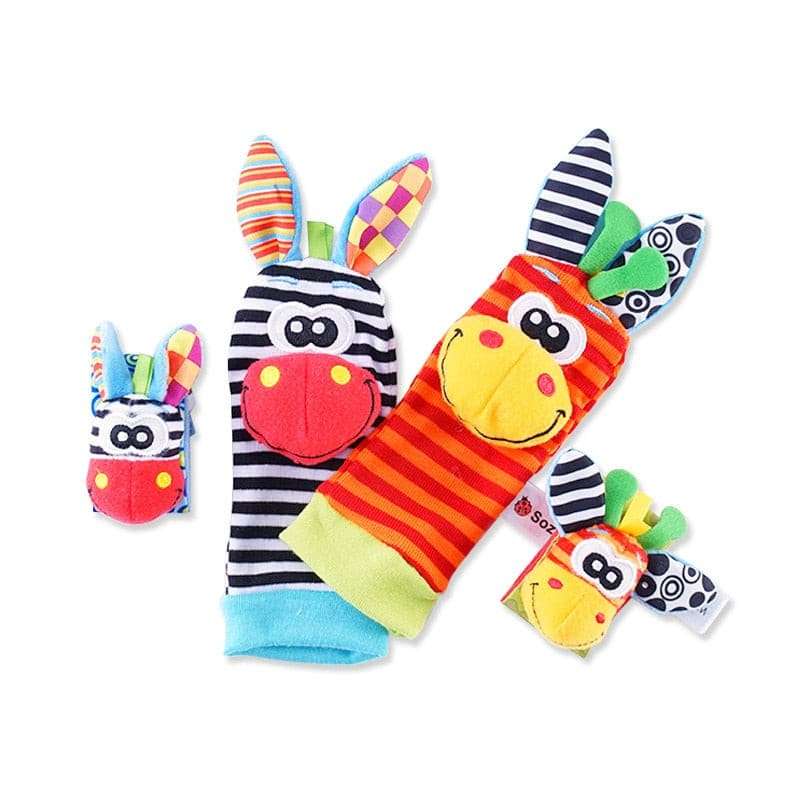 4PCS/SET Stuffed Animals Baby Rattle Toys Stuffed Animals Baby Rattle T Gifting By Julia M