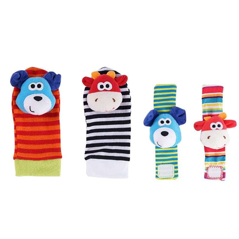 4PCS/SET Stuffed Animals Baby Rattle Toys Stuffed Animals Baby Rattle T Gifting By Julia M 4pcs 002