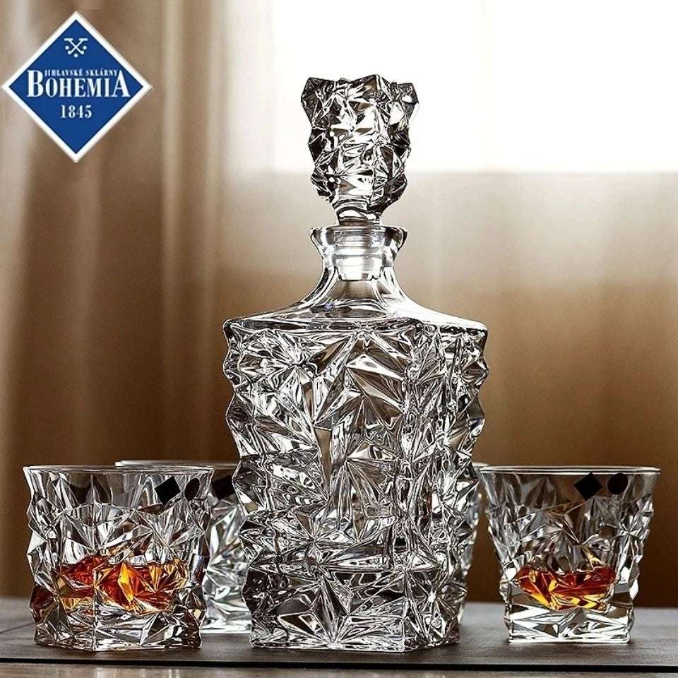 7PC Elegant Glass Wine Decanter Set whiskey glass sets Gifting By Julia M