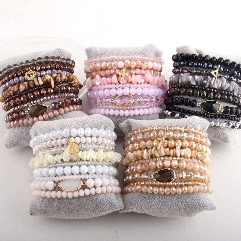 9pc Designer Beaded Bracelet Set Bracelets Gifting By Julia M
