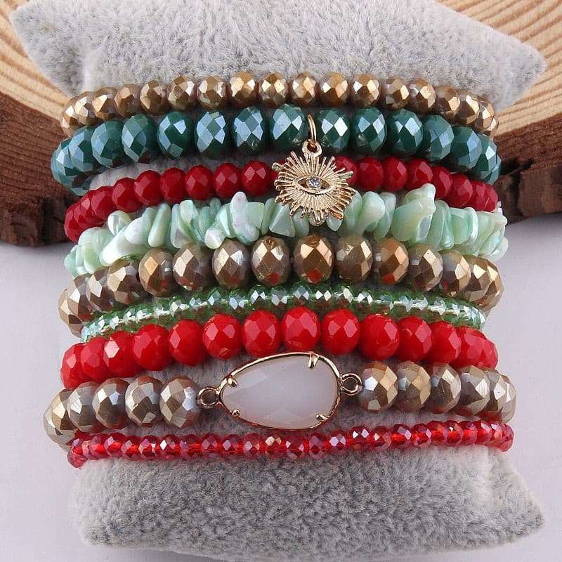 9pc Designer Beaded Bracelet Set Bracelets Gifting By Julia M