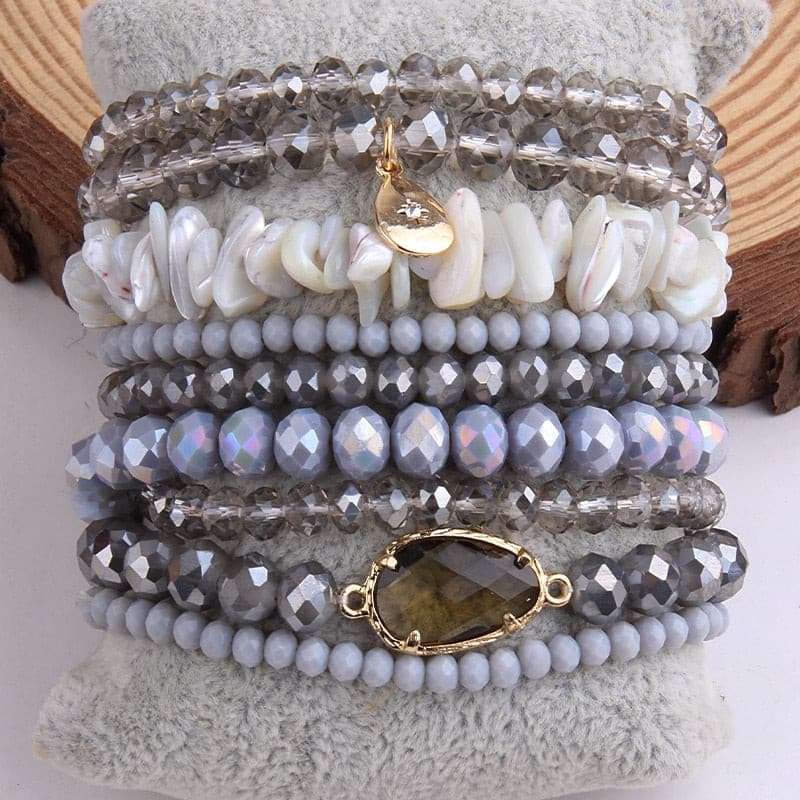 9pc Designer Beaded Bracelet Set Bracelets Gifting By Julia M