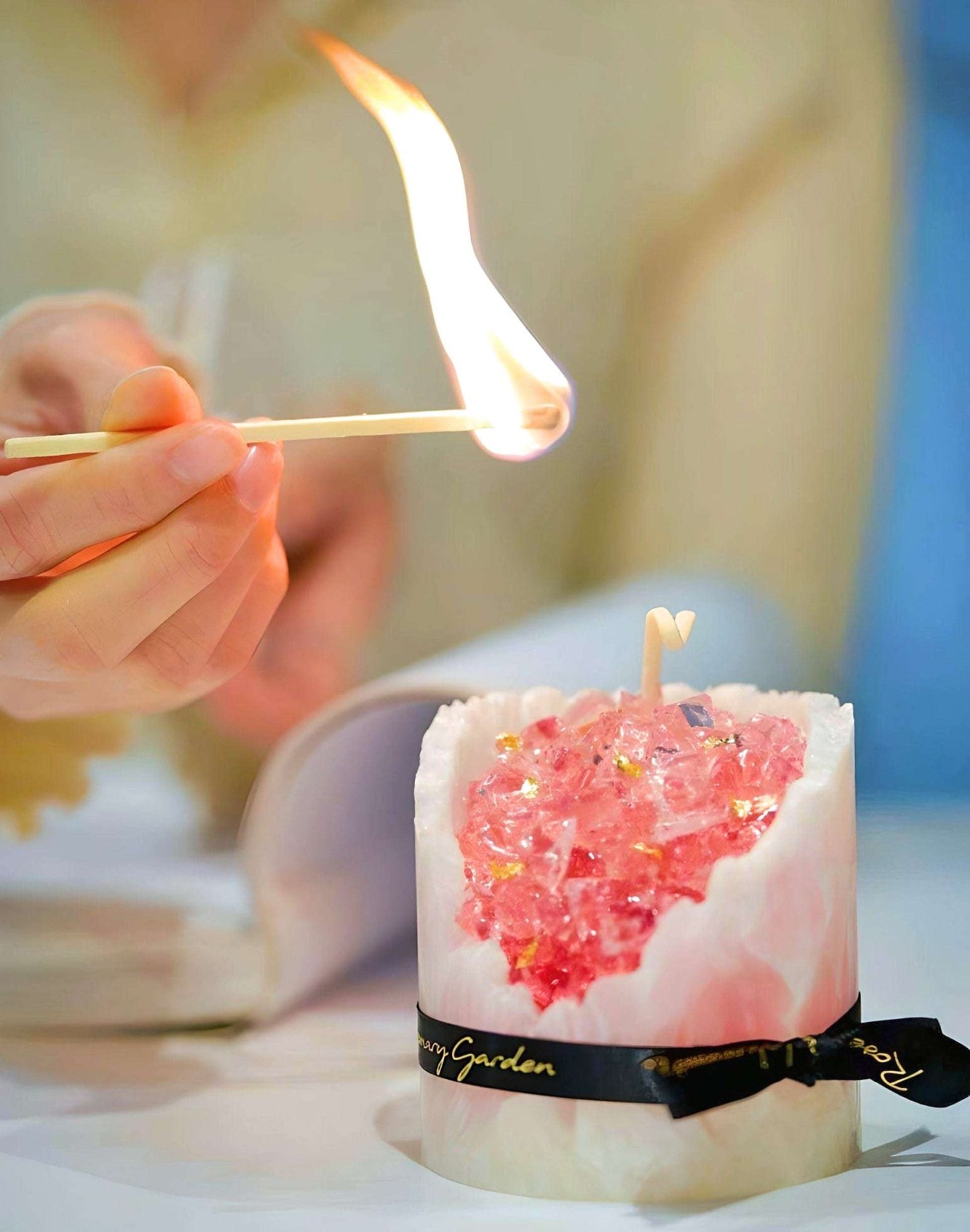 Amethyst Crystal Bliss Candle Candles gifting by julia m