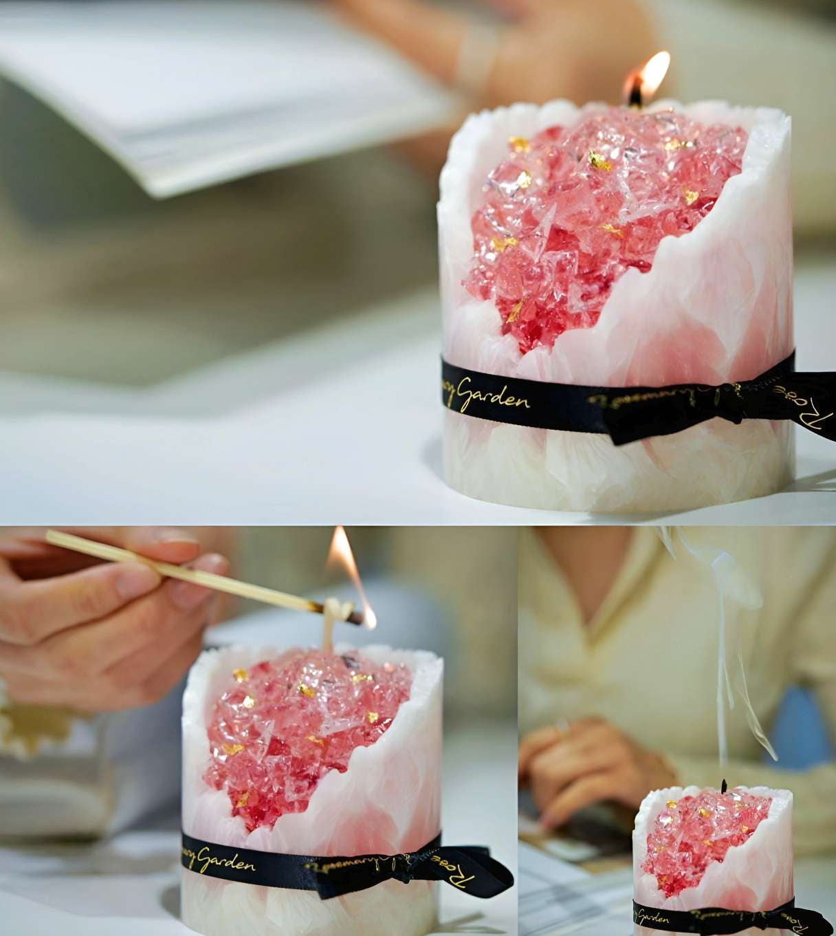 Amethyst Crystal Bliss Candle Candles gifting by julia m