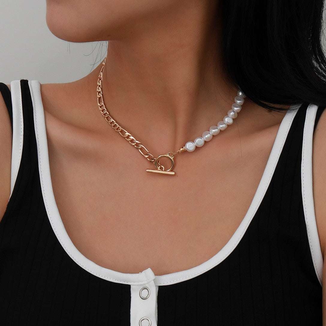 Baroque Pearl Chain Necklace Neckaces gifting by julia m