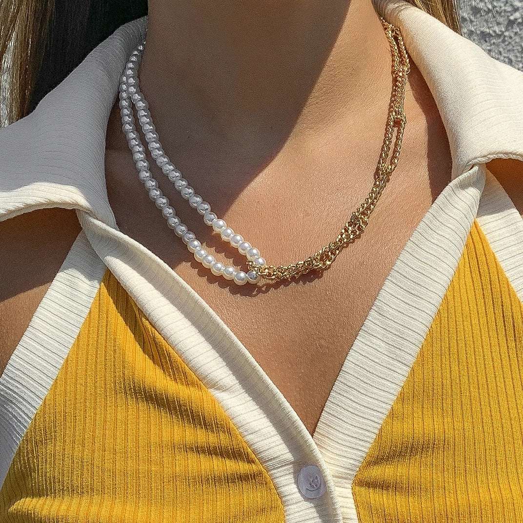 Baroque Pearl Chain Necklace Neckaces gifting by julia m