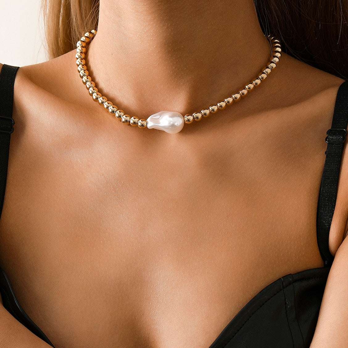 Baroque Pearl Chain Necklace Neckaces gifting by julia m