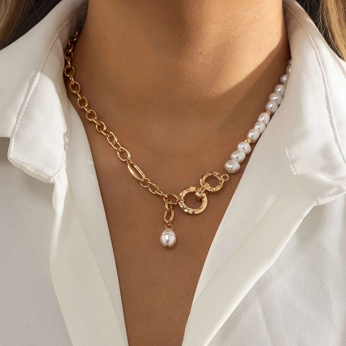 Baroque Pearl Chain Necklace Neckaces gifting by julia m