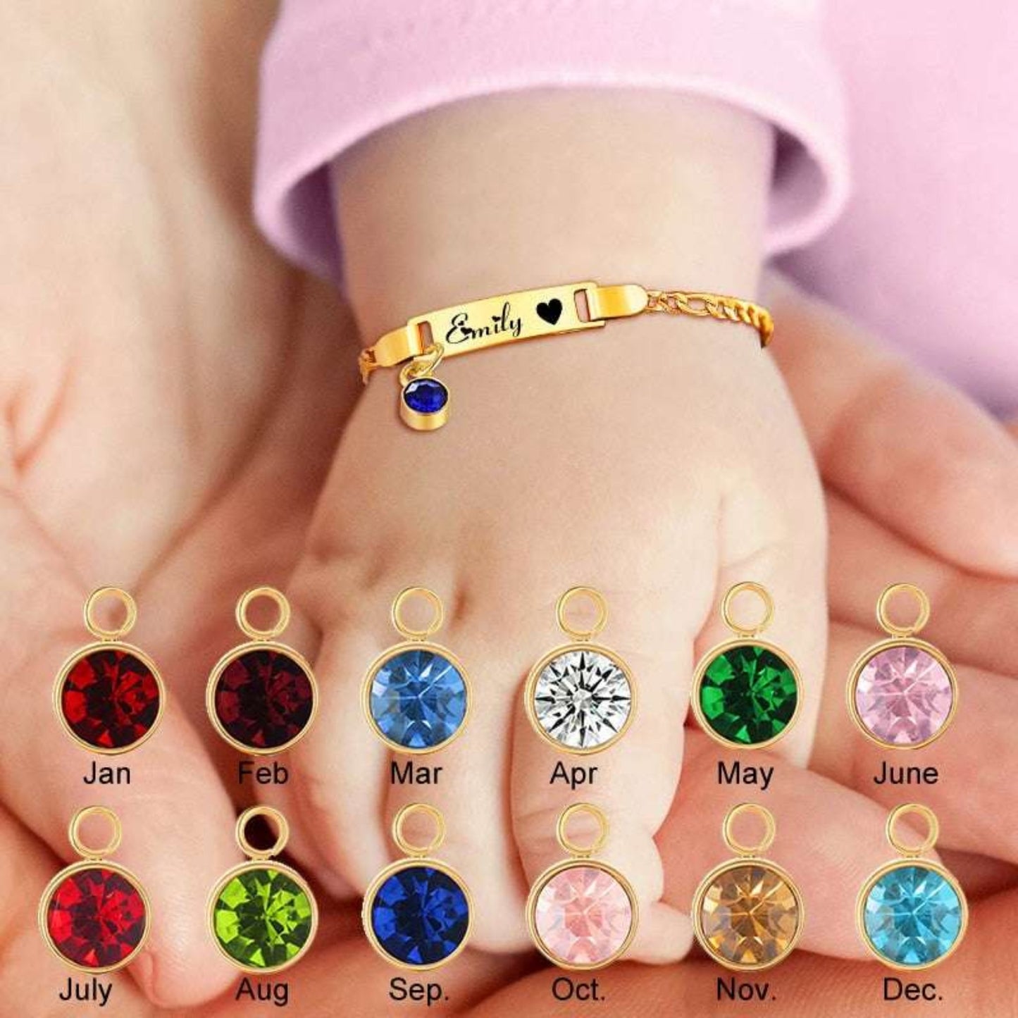 Birthstone Bracelet for Babies/kids Bracelets gifting by julia m