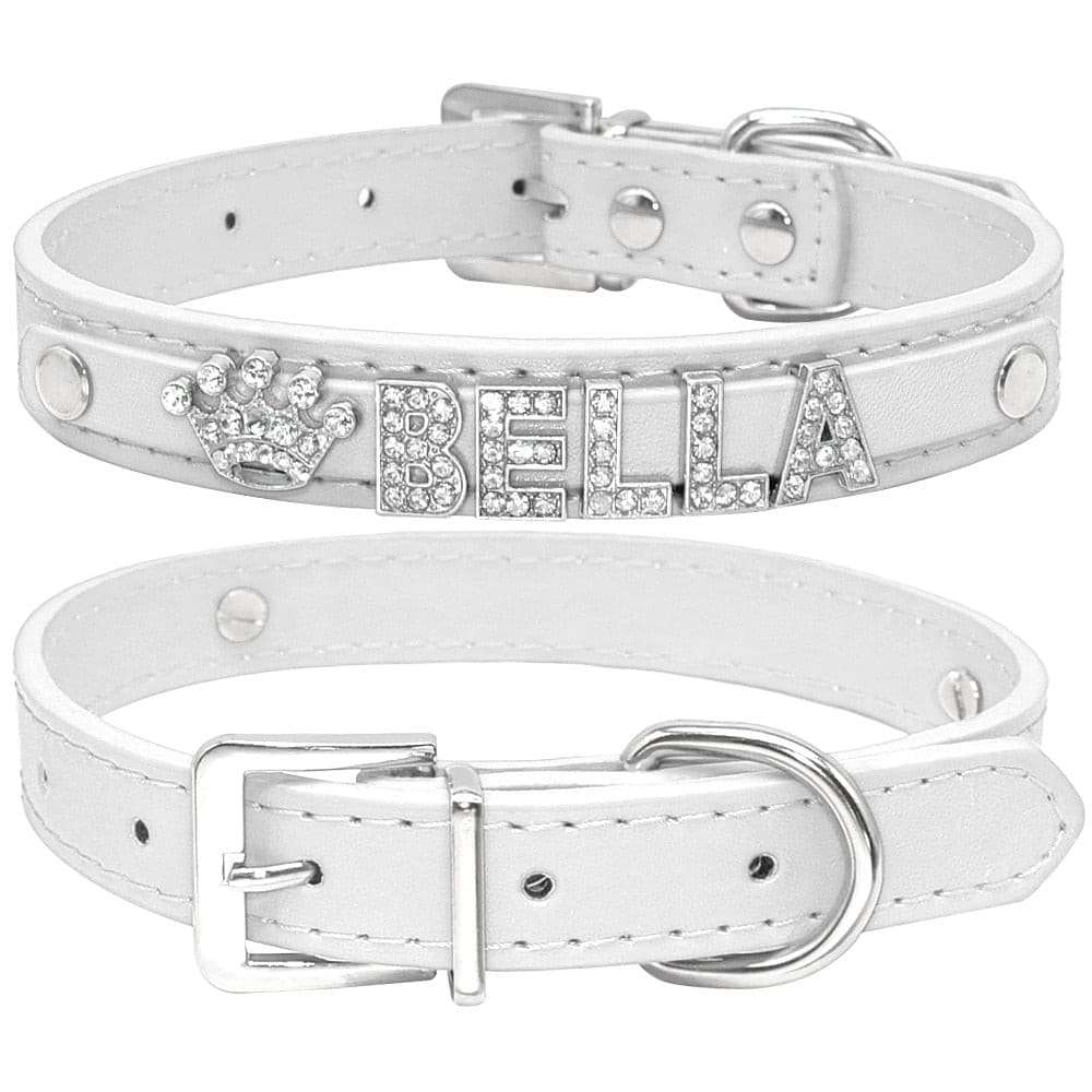 Bling Rhinestone Pet Collars Pet collars & harnesses Gifting By Julia M White XS